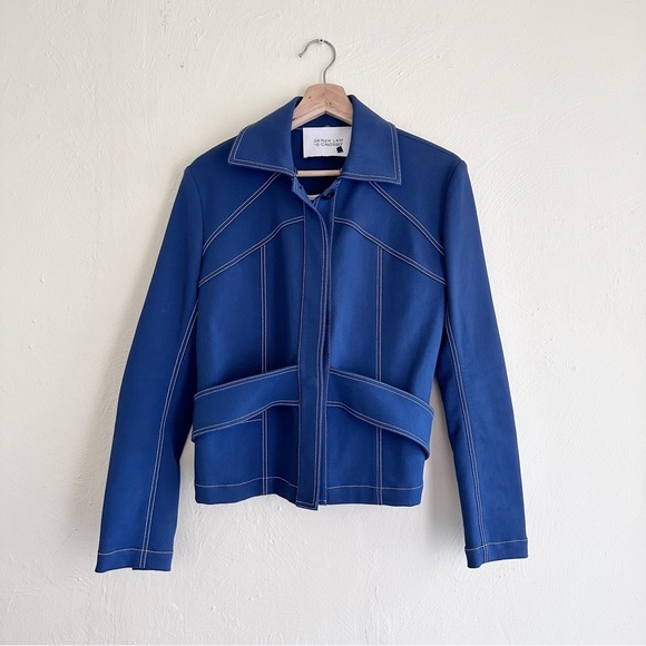 Derek Lam 10 Crosby Belted Collar Button Jacket - Picture 1 of 8